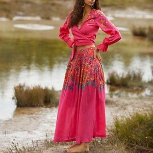 NWT Alizka Tiered Maxi Skirt